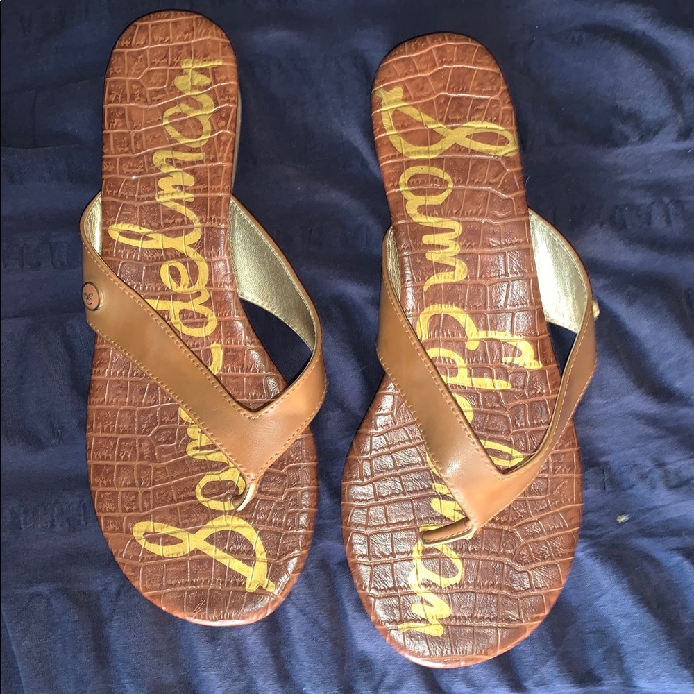 Sam Edelman Tan Cork Sole Sandals